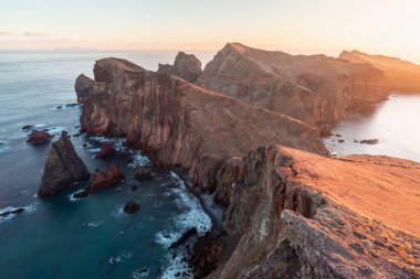 Madeira Ponta de Sao Lourenco yarımadasında yürüyüş, Madeira Adası, Portekiz