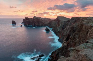 Madeira Ponta de Sao Lourenco yarımadasında yürüyüş, Madeira Adası, Portekiz