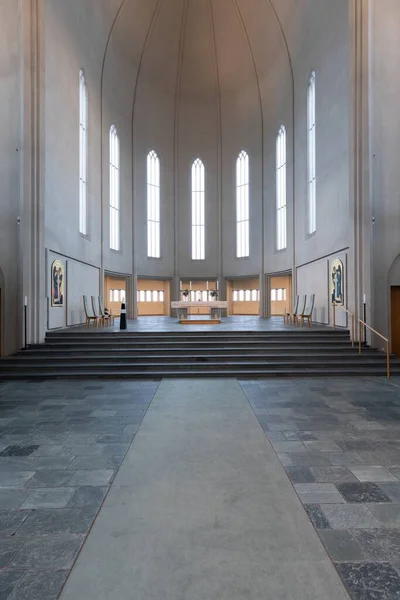 Reykjavik Islândia 2022 Interior Igreja Hallgrmur Hallgrmskirkja Reykjavik Islândia Atração — Fotografia de Stock