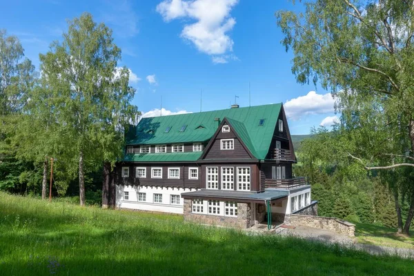 Destne Orlickych Horach Czech Republic 2022 Panorama Cottage Den Orlickch — Fotografia de Stock