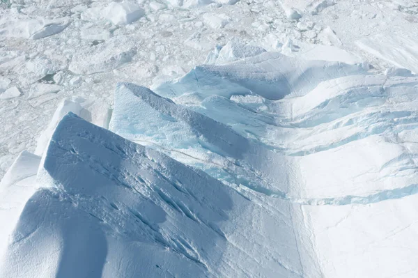 Climate Change Global Warming Icebergs Melting Glacier Ilulissat Glacier Greenland — Fotografia de Stock