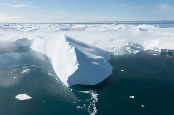 Climate Change Global Warming Icebergs Melting Glacier Ilulissat Glacier Greenland — Fotografia de Stock