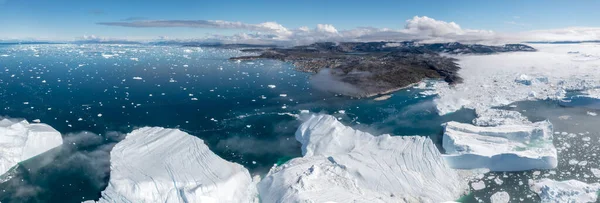 Climate Change Global Warming Icebergs Melting Glacier Ilulissat Glacier Greenland — Stok fotoğraf