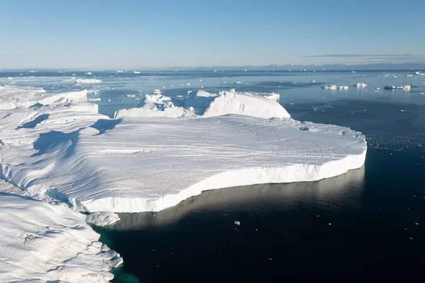 Climate Change Global Warming Icebergs Melting Glacier Ilulissat Glacier Greenland — Stock Fotó