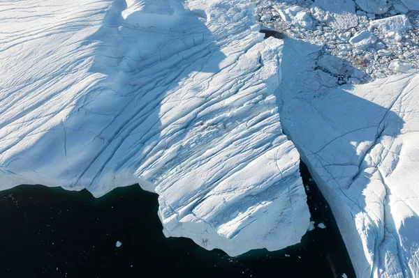 Climate Change Global Warming Icebergs Melting Glacier Ilulissat Glacier Greenland — Stock Fotó