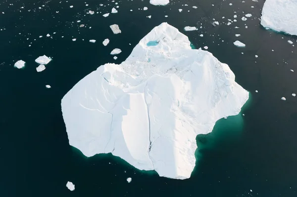 Зміна Клімату Глобальне Потепління Айсберги Льодовика Тане Льодовику Ілуліссат Гренландія — стокове фото