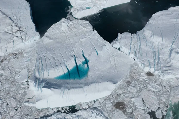 Climate Change Global Warming Icebergs Melting Glacier Ilulissat Glacier Greenland — Stock Photo, Image