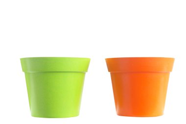 boş saksıyı üzerinde beyaz izole