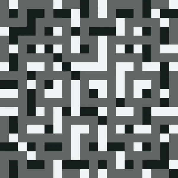 Black-and-white structural vector, 8-bit — Stock Vector