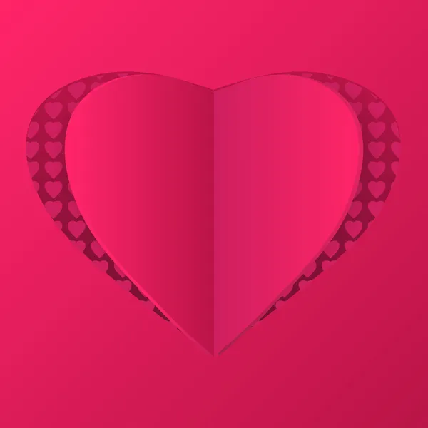 Ilustración del corazón de papel — Vector de stock