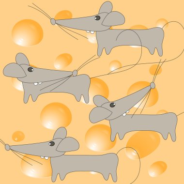 fare ve peynir çizimi