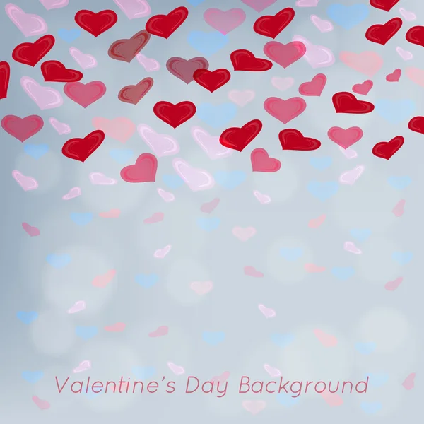 Día de San Valentín vector fondo con corazones abstractos — Archivo Imágenes Vectoriales