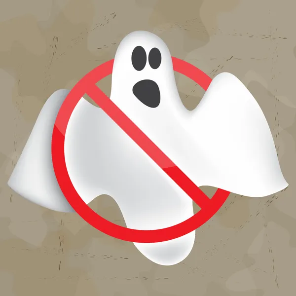 Imagem de fantasma voador. Halloween. . — Vetor de Stock