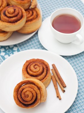 Ev yapımı tarçın ruloları.