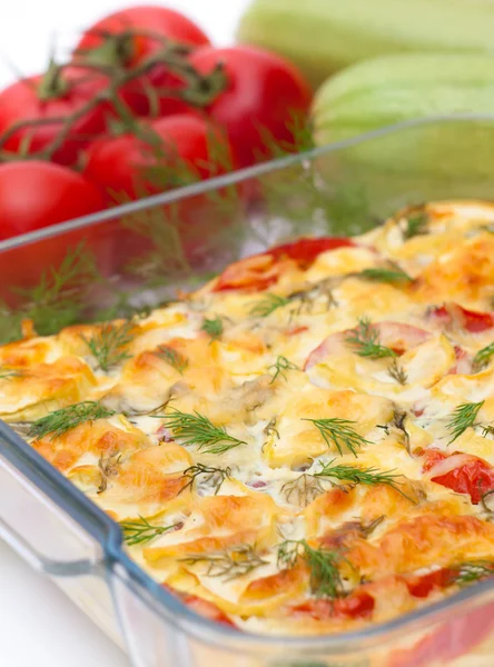 Delicious vegetables gratin — Stock Photo, Image