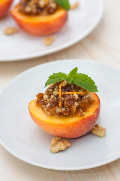 Postre de melocotón — Foto de Stock