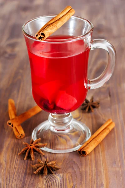 Glass of mulled wine — Stock Photo, Image
