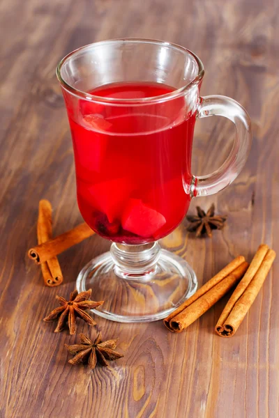 Glass of mulled wine — Stock Photo, Image