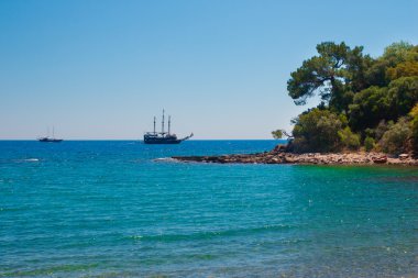 phaselis antik kenti güzel koyda