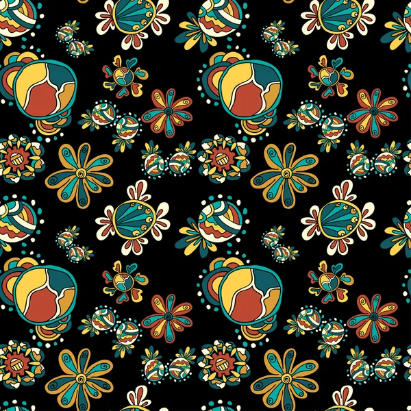 Muster mit dekorativen fantastischen Blumen — Stockvektor