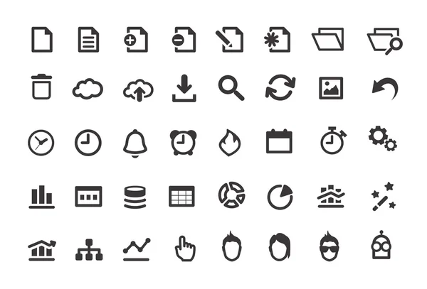 文档简单图标集 — 图库矢量图片