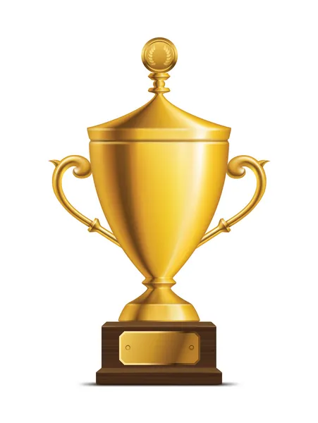 Golden Trophy Cup — Stock Vector