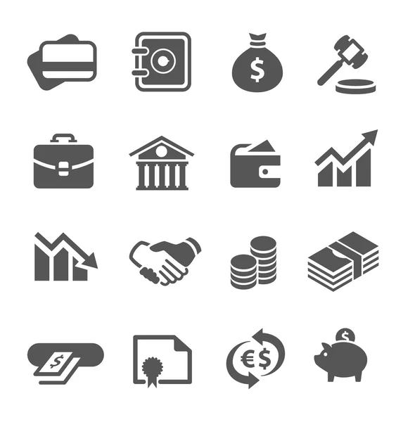 Financiële icons set. — Stockvector