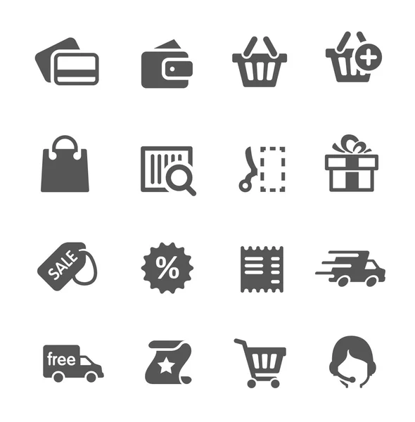 Conjunto de iconos de compras . — Archivo Imágenes Vectoriales