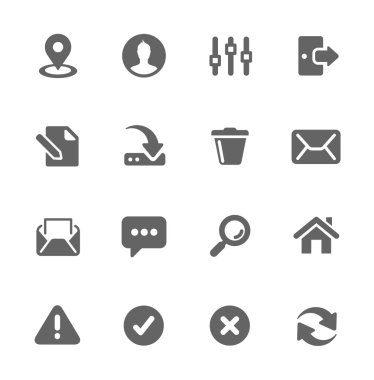Interface icons clipart