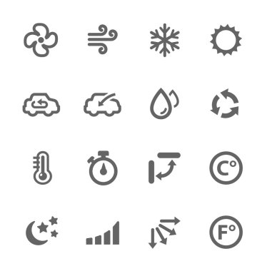 Air Conditioning Icons clipart