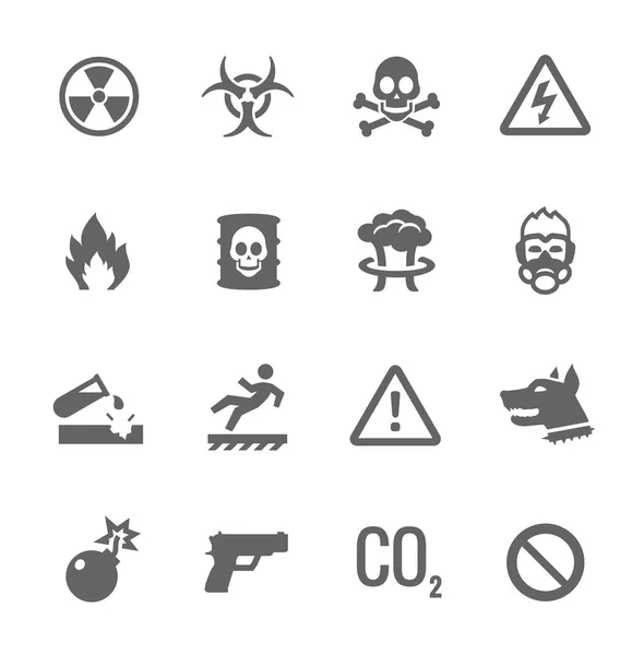 Danger Icons — Stock Vector