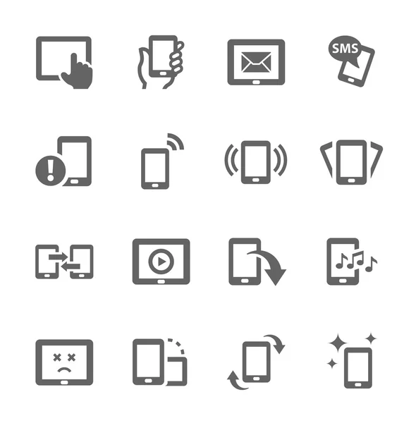 Mobile icons — Stock Vector