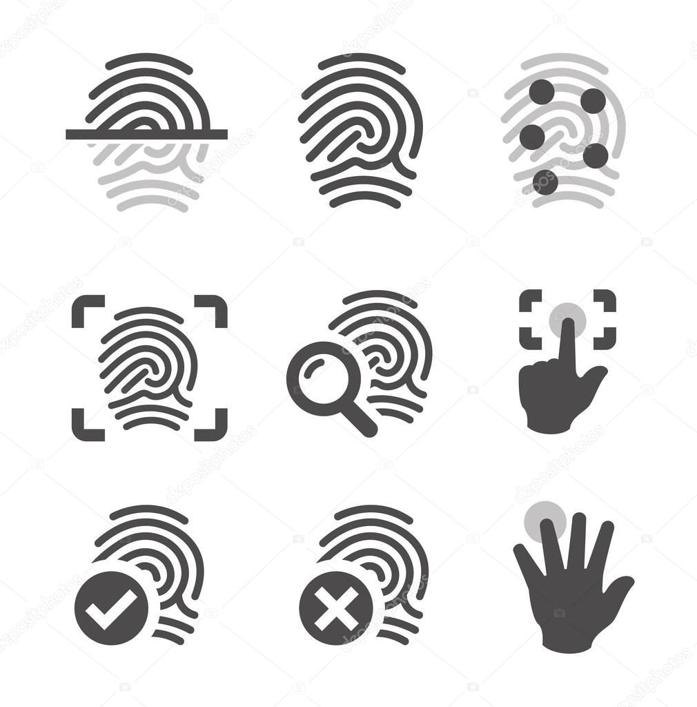 Fingerprint icons