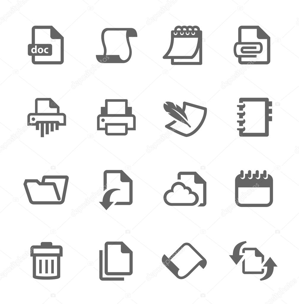 Document and papers icons