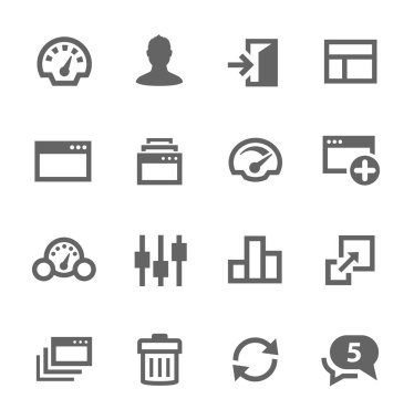 Dashboard icons set. clipart