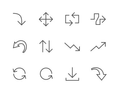 basit simge arabirimi okları ilgili ayarla
