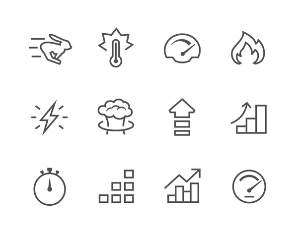 Conjunto de ícones simples relacionados ao desempenho — Vetor de Stock