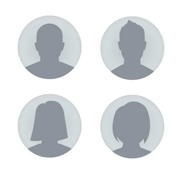 Kullanıcı profili illüstrasyon kadın ve erkek — Stok Vektör