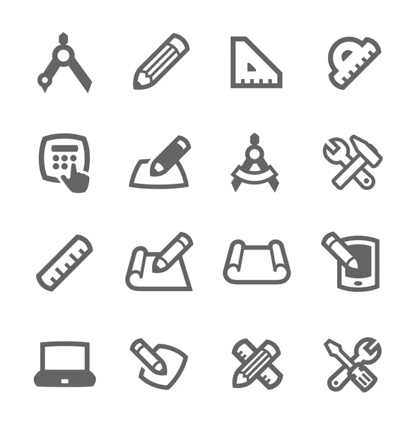 Iconos de diseño y diseño — Vector de stock