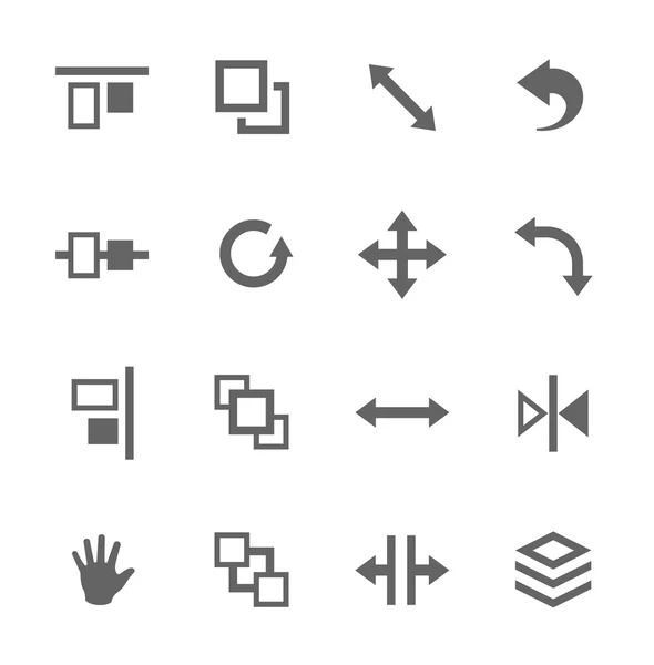 Iconos de control de diseño — Vector de stock