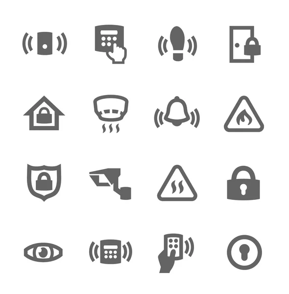 Perimeter security icons — Stock Vector