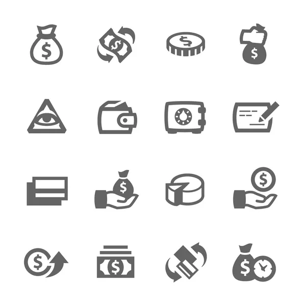 Iconos de dinero — Vector de stock