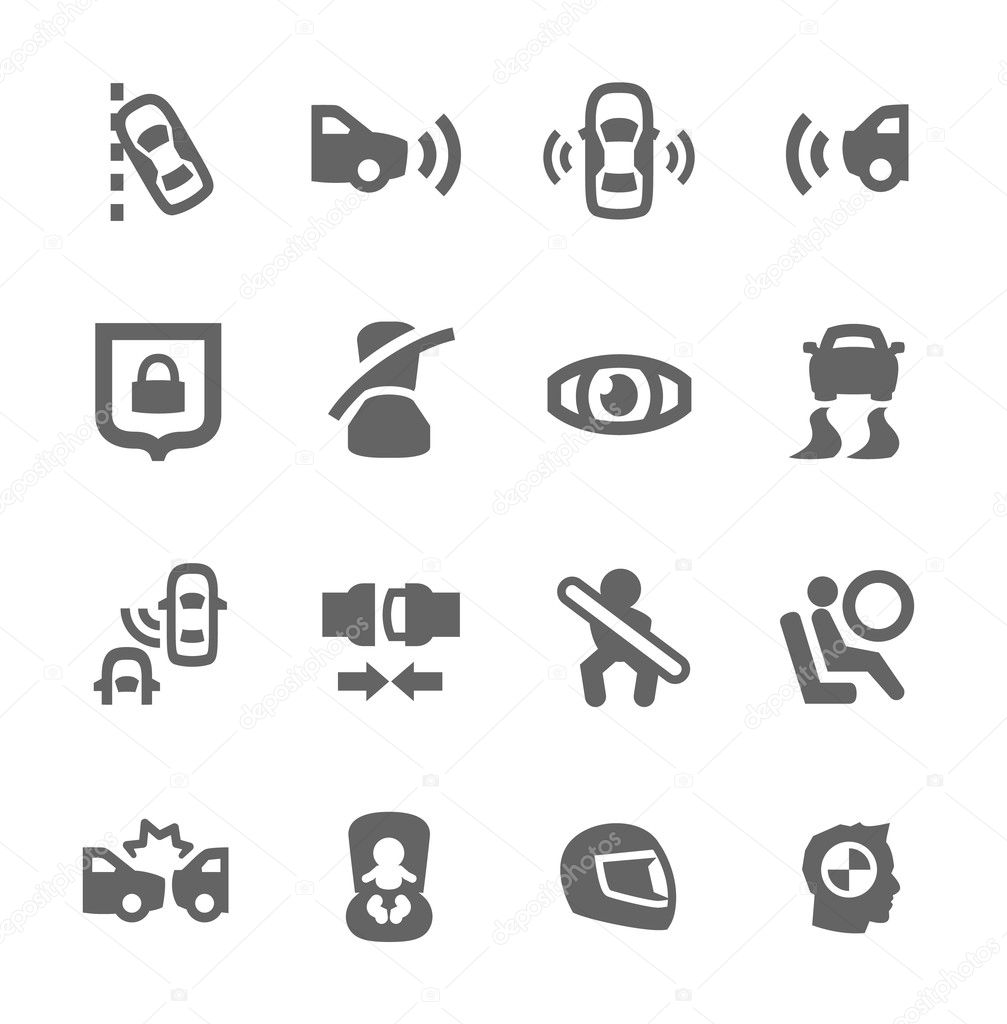 Auto safety icons
