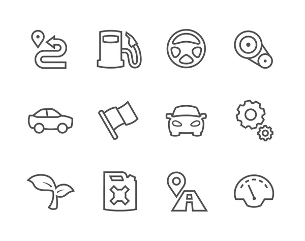 Iconos de Auto acariciado — Vector de stock