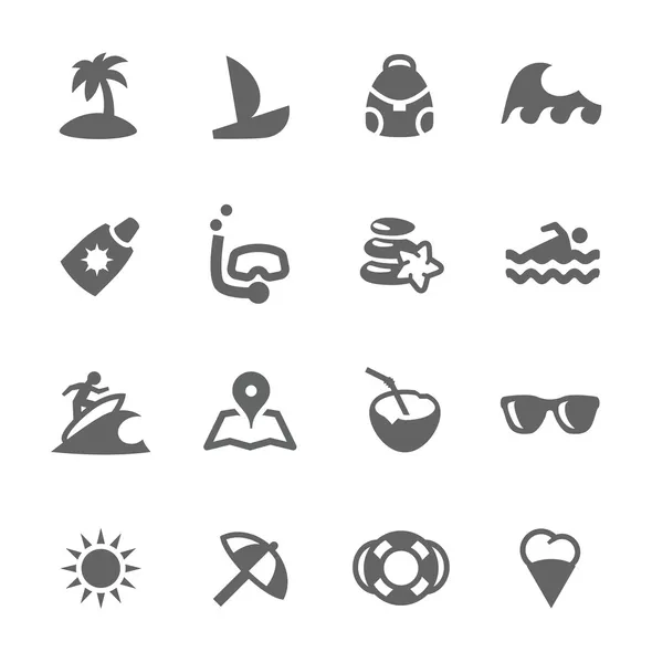 Havet resa ikoner — Stock vektor