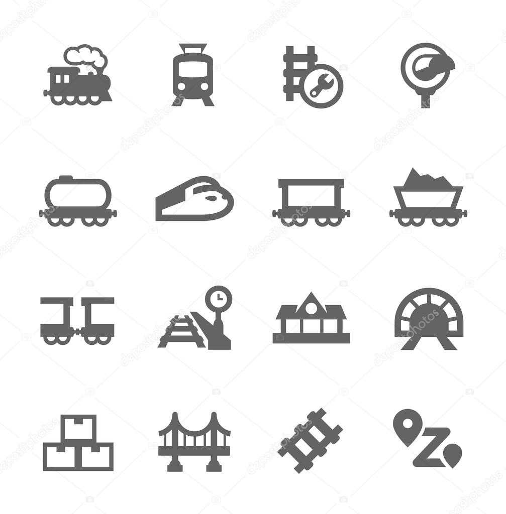 Iconos de trenes Vector de stock por ©davooda 46658031