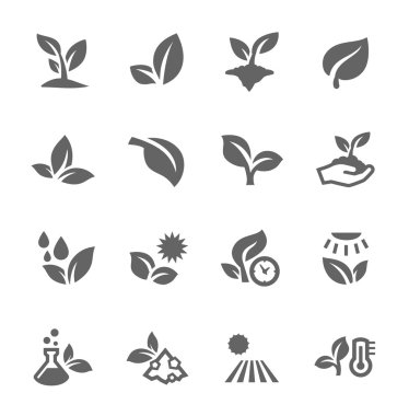 Plants icons clipart