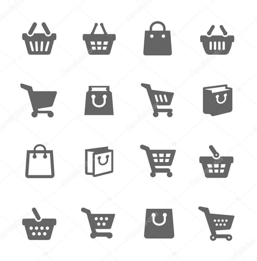 Simple Set of Shopping Bags Related Vector Icons for Your Design. Vector EPS 10 Format. Well Organized and Layered.