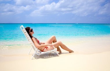 genç kadın rahatlatıcı Tarih yedi mil beach grand cayman Adası