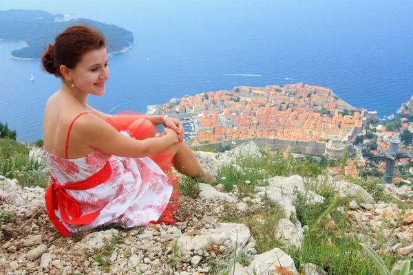 Chica en Dubrovnik —  Fotos de Stock